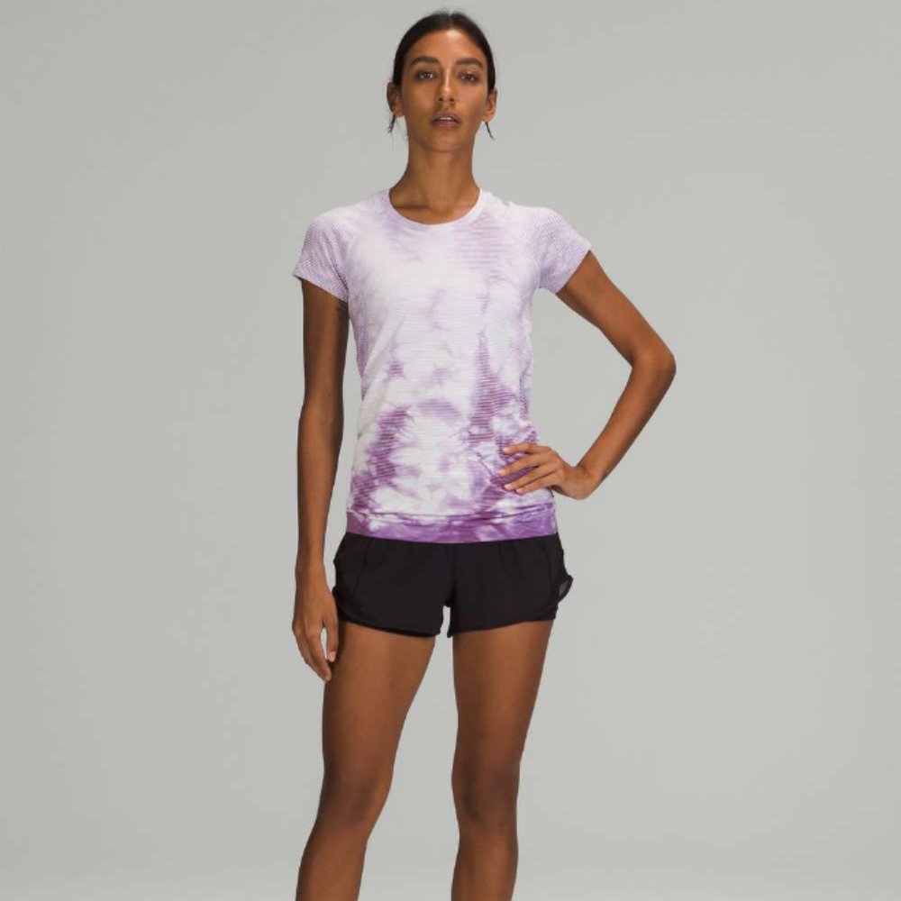 lululemon athletica Purple Tie-Dye Short Sleeve Tee